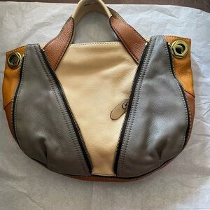 orYANY Tri-Color Leather Shoulder Bag